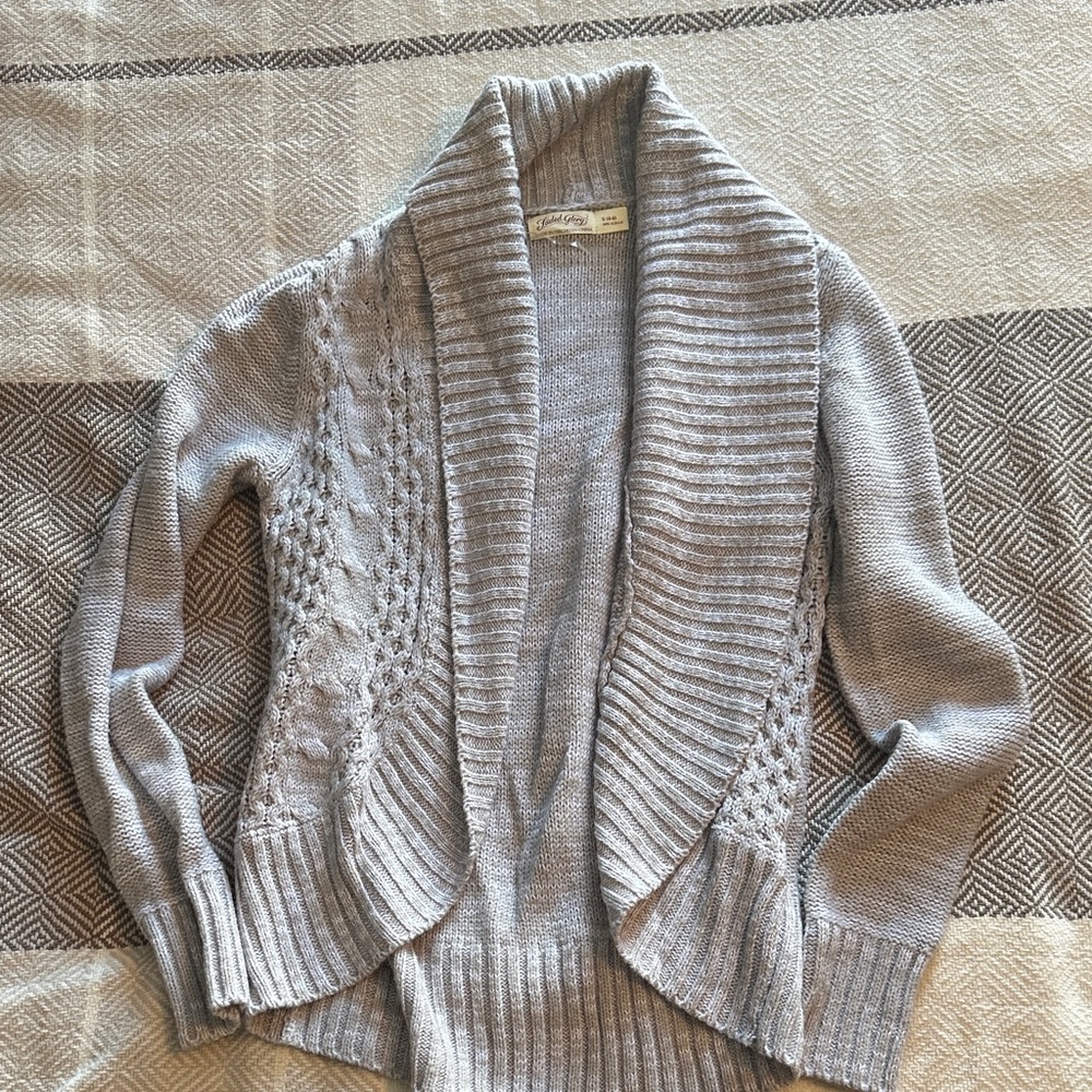 Faded Glory Women's Gray Cardigan Sweater